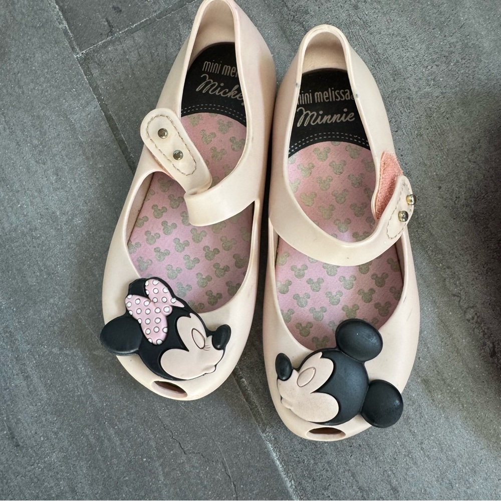 Mini Melissa Cream Minnie Mouse Dress Shoes